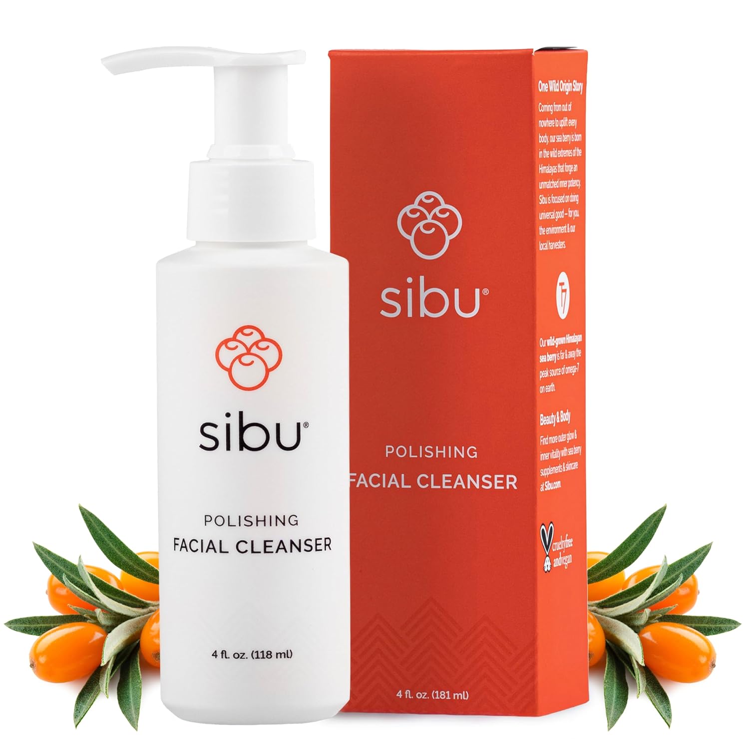 SIBU SEA BUCKTHORN - LIMPIADOR FACIAL Y LAVADO FACIAL 4 ONZAS - 1