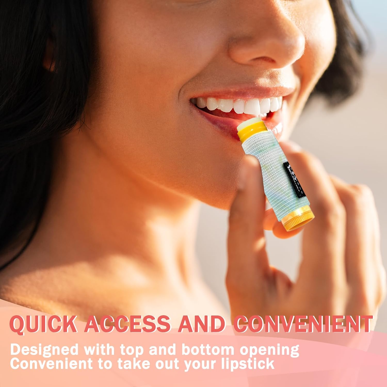 LLAVERO CON CLIP PARA BĂLSAMO LABIAL, FUNDA PARA LĂPIZ LABIAL, FUNDA PARA BRILLO DE LABIOS LEOX3 - 5
