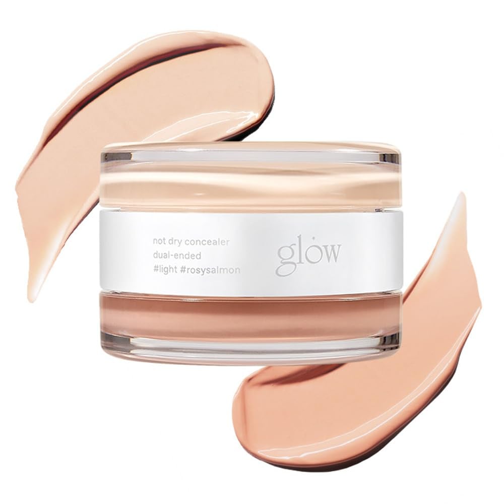 BRILLO GLOW CORRECTOR NO SECO LIGHT ROSYSALMON, CORRECTOR DEBAJO DE LOS OJOS, MAQUILLAJE COREANO 0.4 OZ - 1