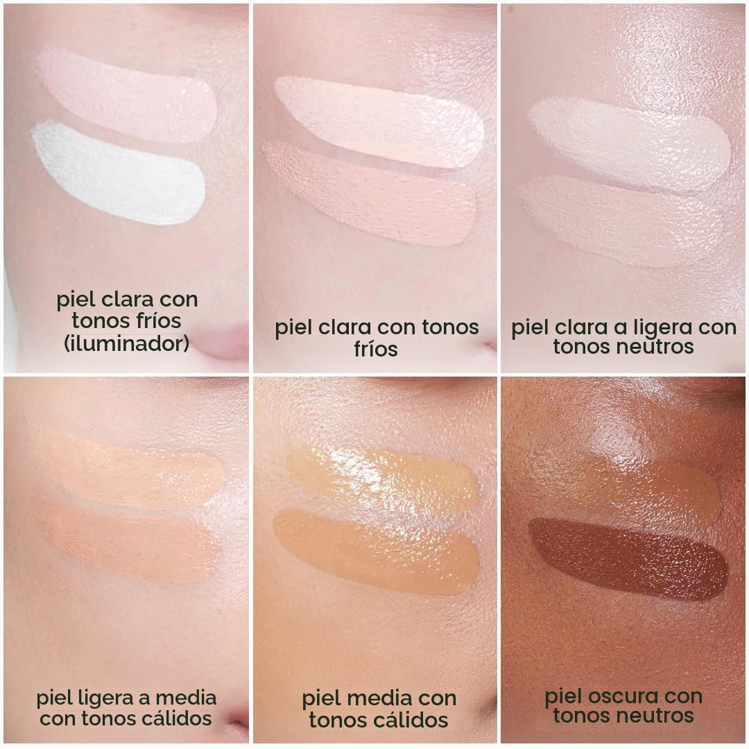 BRILLO GLOW CORRECTOR NO SECO LIGHT ROSYSALMON, CORRECTOR DEBAJO DE LOS OJOS, MAQUILLAJE COREANO 0.4 OZ - 3