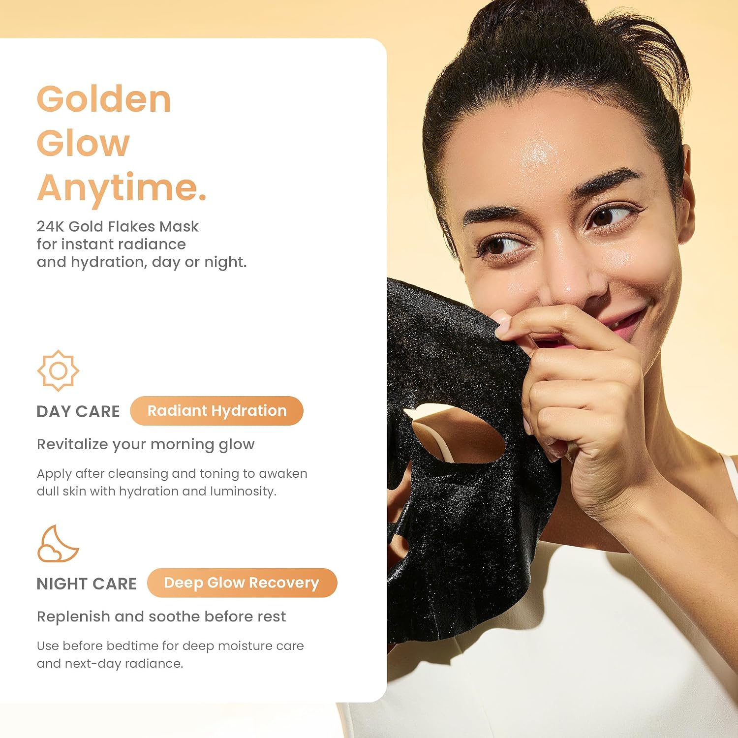 BRILLO GLOW SKIN - MÁSCARA DE HOJUELAS DE ORO DE 24 QUILATES DESBLOQUEA TU PIEL DE CRISTAL REGORDETA Y HÚMEDA AL INSTANTE - 6