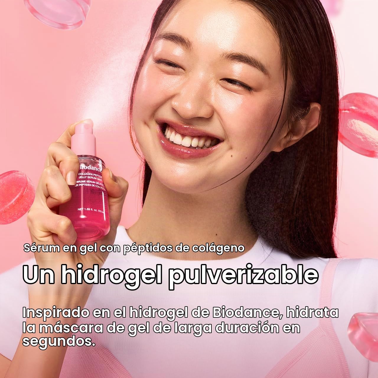 BIODANCE SPRAY FACIAL HIDRATANTE DE PÉPTIDOS DE COLÁGENO, SPRAY FACIAL ANTIENVEJECIMIENTO, HIDROGEL PULVERIZABLE, ARTÍCULOS - 3