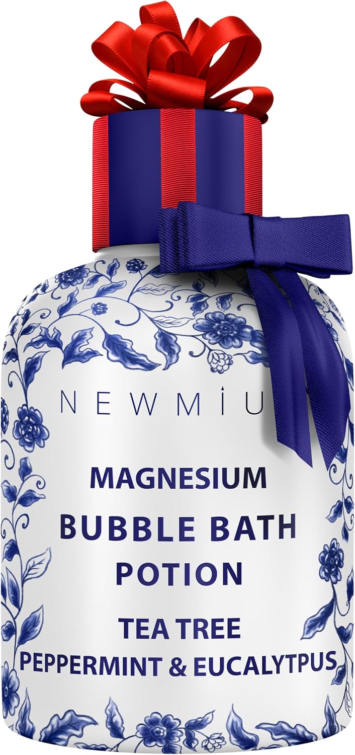 BAÑO DE BURBUJAS DE MAGNESIO, ESPUMA DE LARGA DURACIÓN PARA RECUPERACIÓN DE MÚSCULOS DOLORIDOS, ÁRBOL DE TÉ, MENTA, - 1