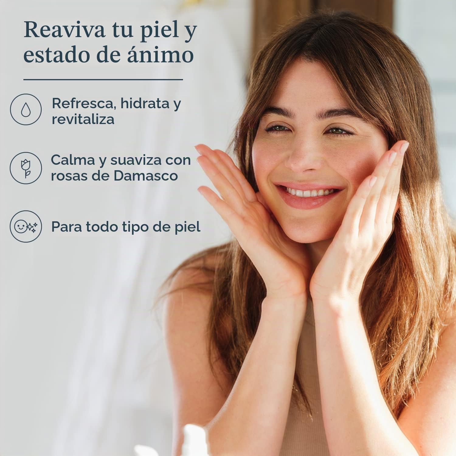 HERITAGE STORE AGUA DE ROSAS, REFRESCANTE CHAPOTEO FACIAL PARA PIEL BRILLANTE, CON ROSA DE DAMASCO, TODO TIPO DE PIEL, AGUA - 2
