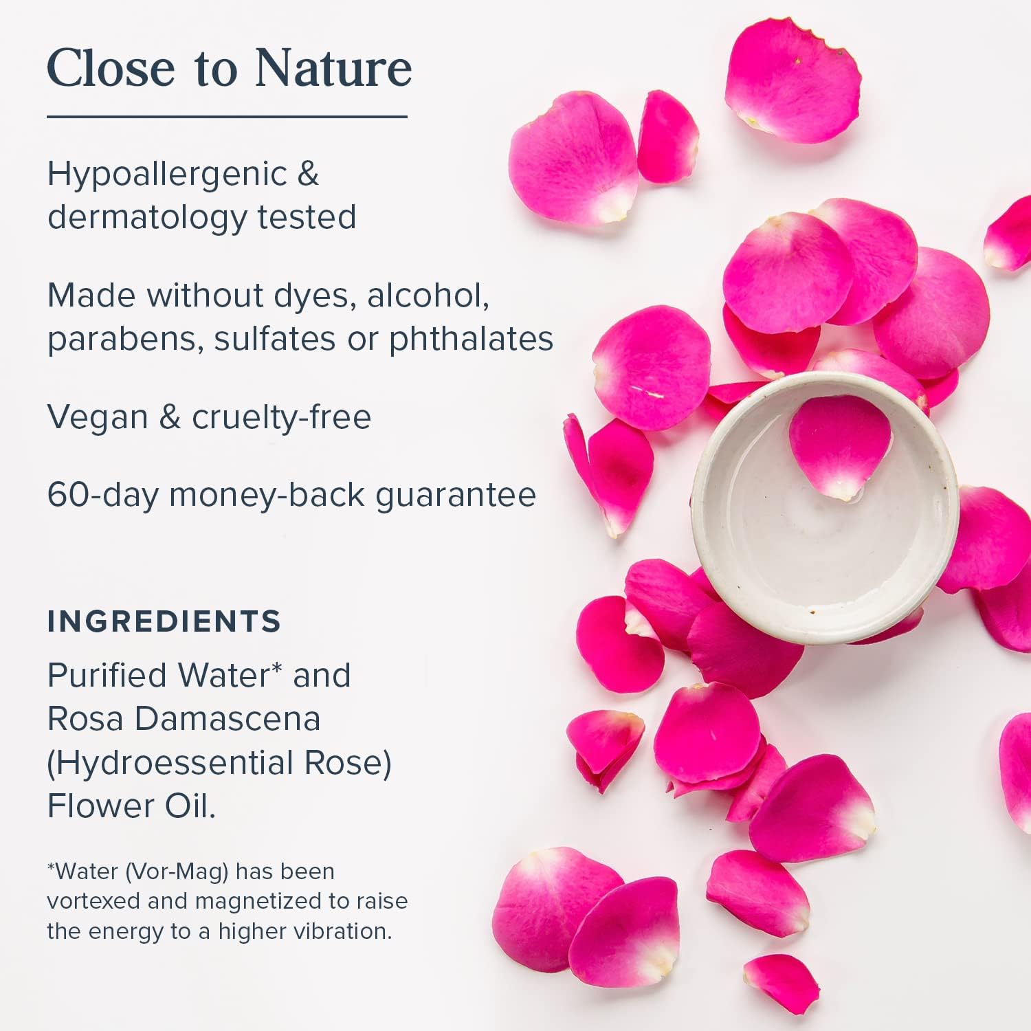 HERITAGE STORE AGUA DE ROSAS, REFRESCANTE CHAPOTEO FACIAL PARA PIEL BRILLANTE, CON ROSA DE DAMASCO, TODO TIPO DE PIEL, AGUA - 4