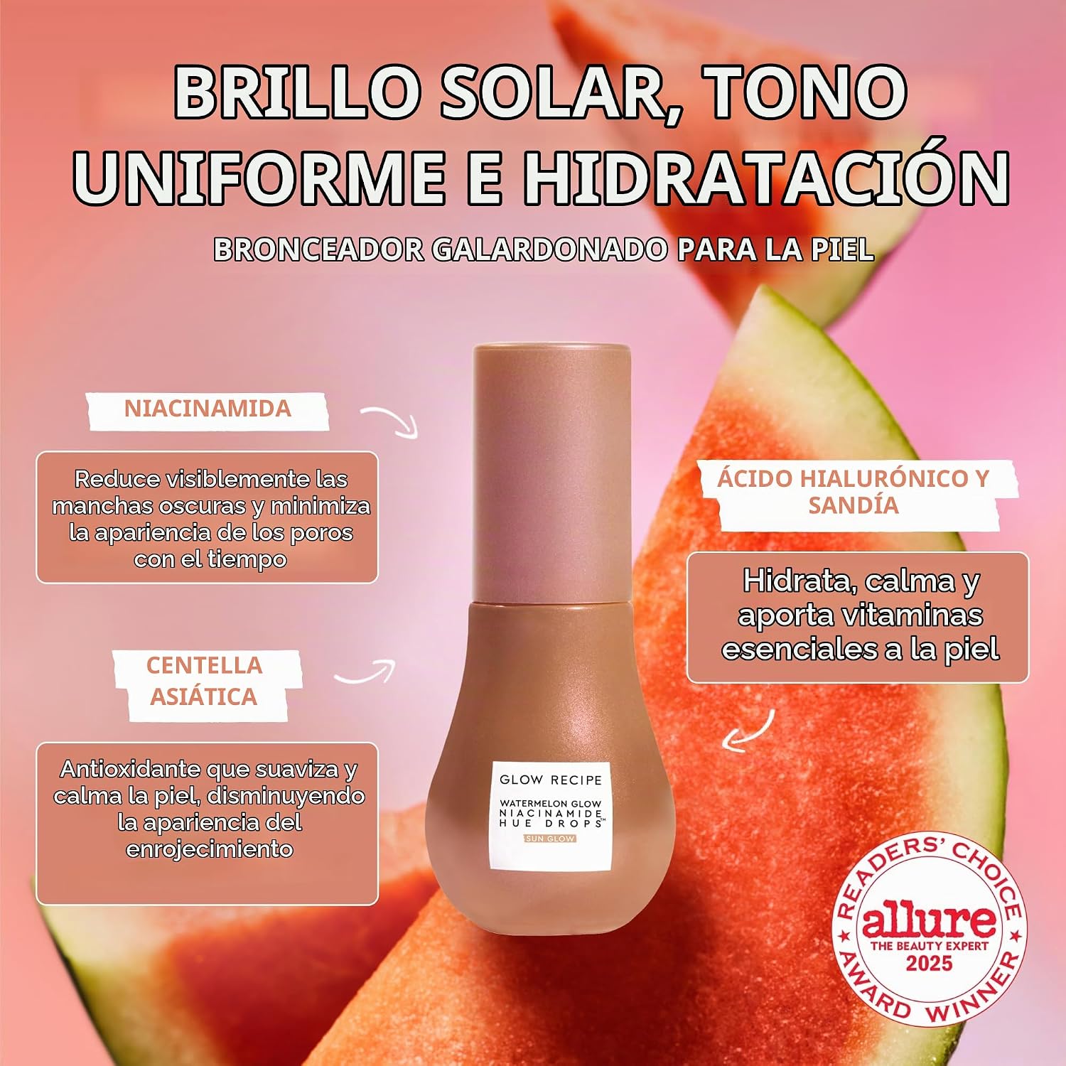 BRILLO GLOW RECIPE HUE DROPS - MINI SUERO FACIAL CON TINTE - GOTAS BRONCEADORAS PARA ILUMINAR E HIDRATAR - PREBASE - 2