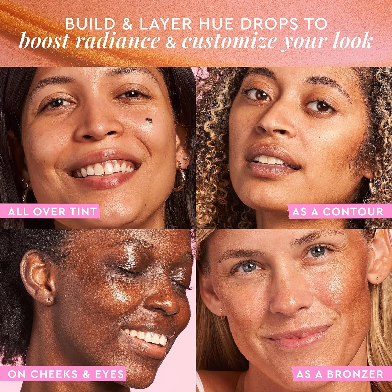 BRILLO GLOW RECIPE HUE DROPS - MINI SUERO FACIAL CON TINTE - GOTAS BRONCEADORAS PARA ILUMINAR E HIDRATAR - PREBASE - 4