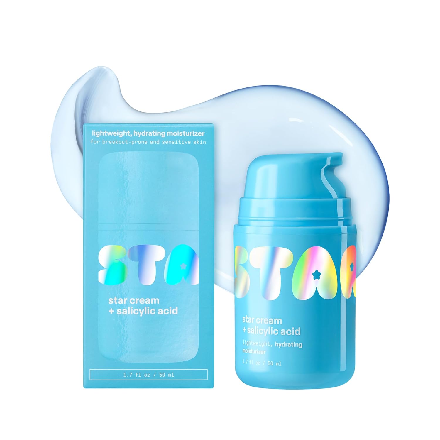 STARFACE STAR CREMA CREMA HIDRATANTE FACIAL LIGERA CON ÁCIDO SALICÍLICO, 1.7 ONZAS LÍQUIDAS - 1