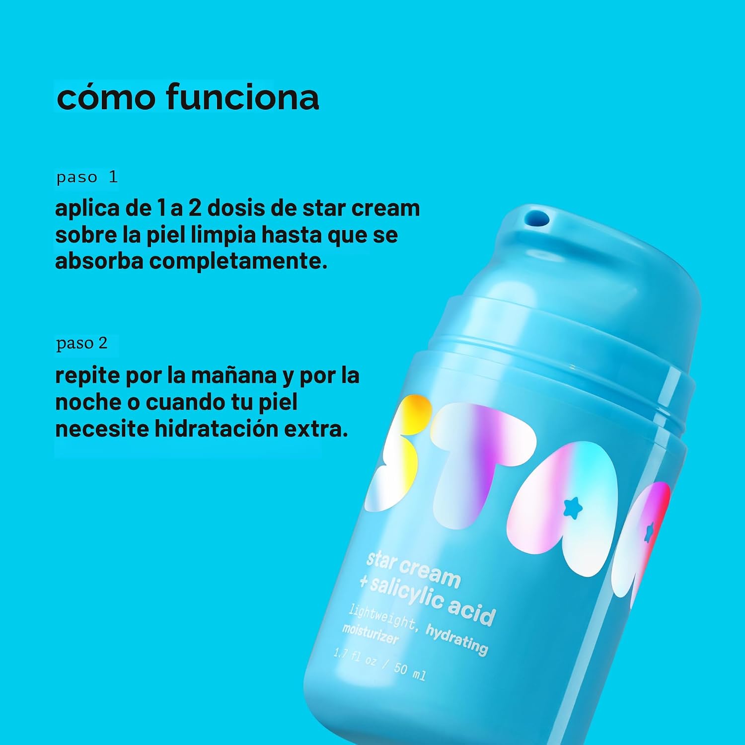 STARFACE STAR CREMA CREMA HIDRATANTE FACIAL LIGERA CON ÁCIDO SALICÍLICO, 1.7 ONZAS LÍQUIDAS - 5