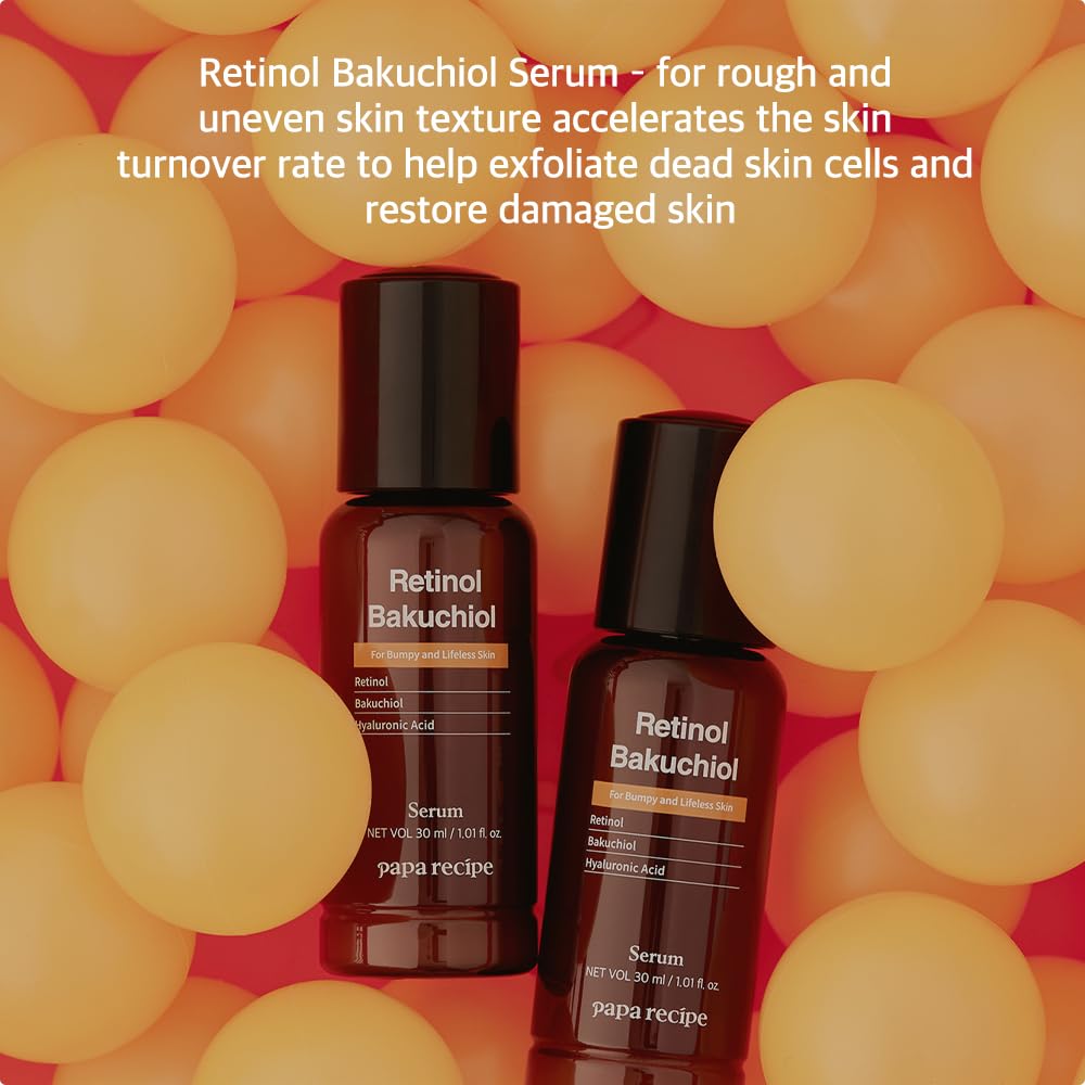 PAPA RECIPE SUERO FACIAL DE RETINOL BAKUCHIOL 1.01 FL OZ/1.0 FL OZ , SUERO DE VITAMINA A PARA LA CARA, CALMANTE, REAFIRMA E - 2