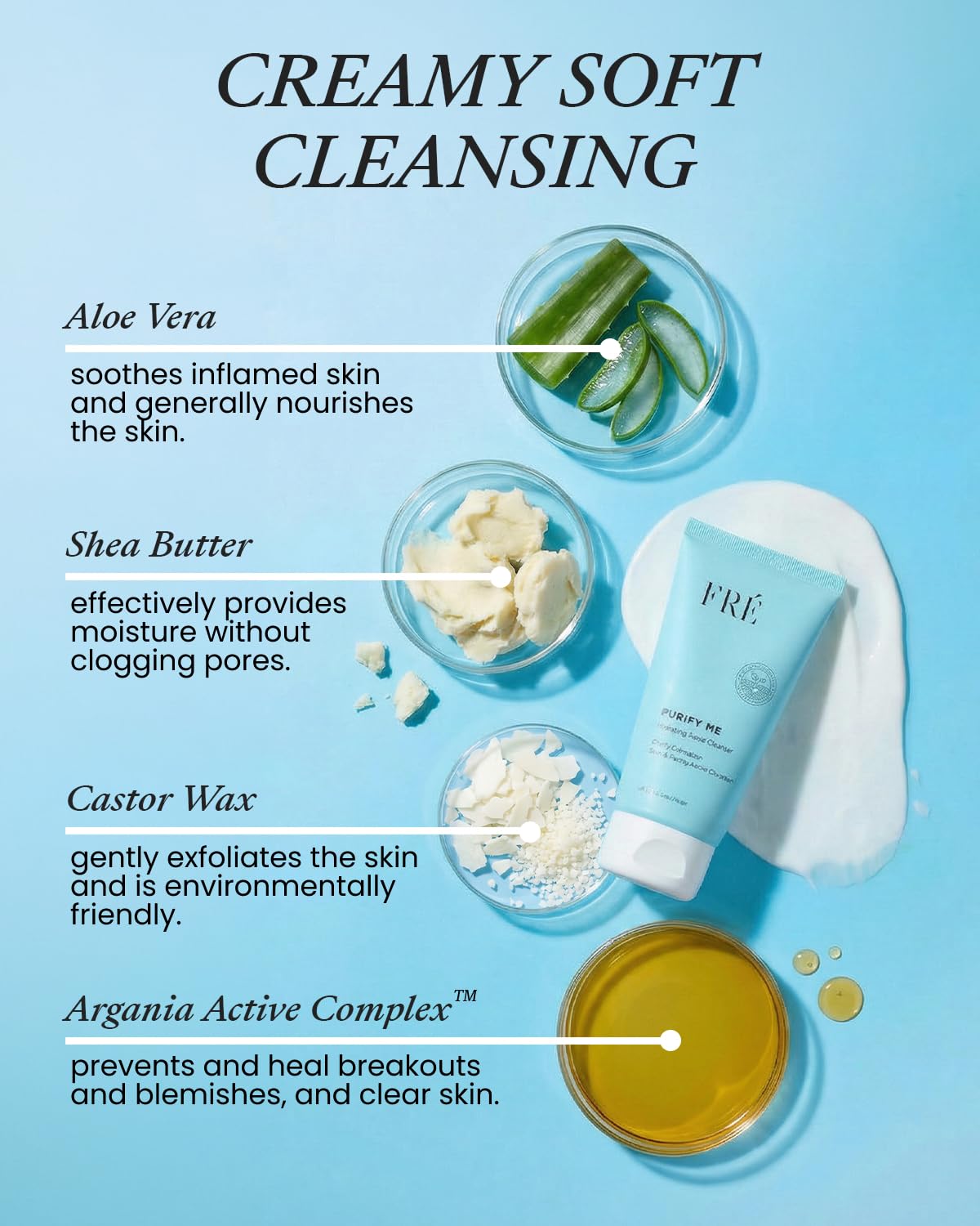 FRÉ PURIFY ME LIMPIADOR FACIAL HIDRATANTE LAVADO FACIAL CREMOSO 5.07 ONZAS LÍQUIDAS - 3
