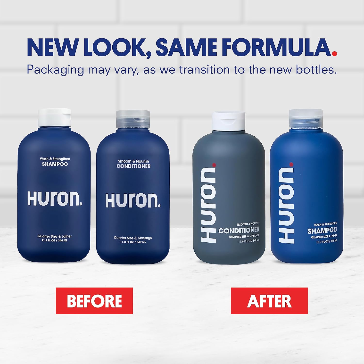 HURON CHAMPÚ ACONDICIONADOR PARA TODO TIPO DE CABELLO PAQUETE DE 2 11.4 ONZAS - 2