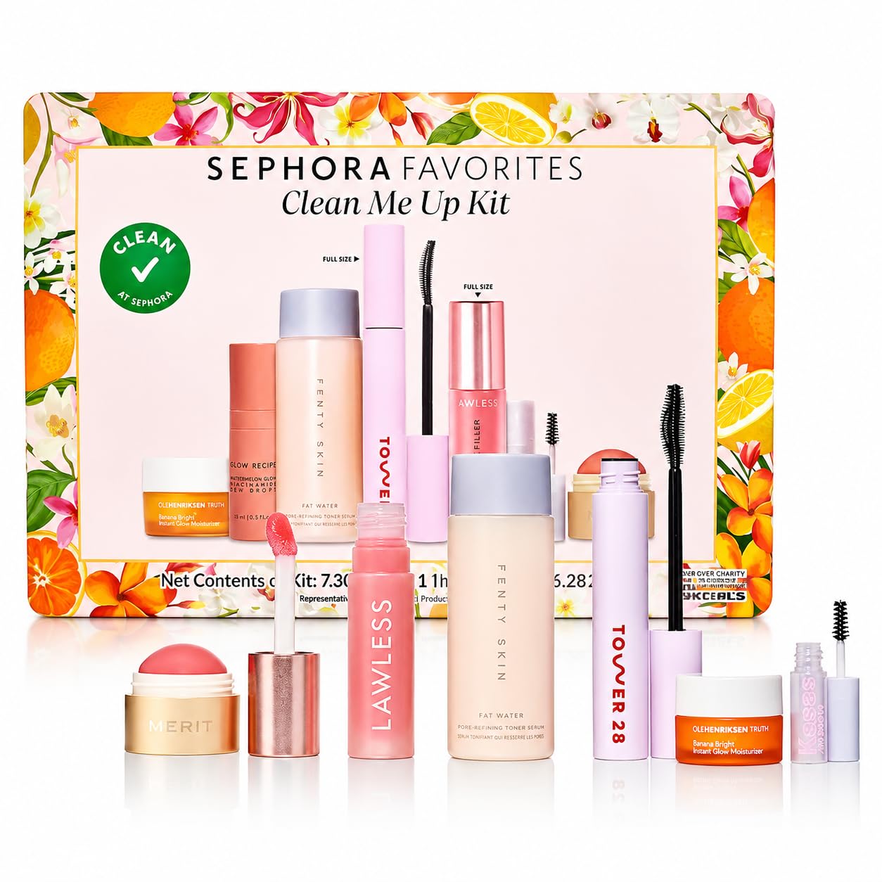 SEPHORA FAVORITES CLEAN ME UP KIT DE MAQUILLAJE SET DE MAQUILLAJE Y CUIDADO DE LA PIEL - MÁSCARA DE PESTAÑAS RÍMEL CREMA - 1