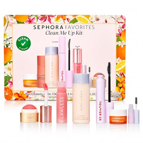 SEPHORA FAVORITES CLEAN ME UP KIT DE MAQUILLAJE SET DE MAQUILLAJE Y CUIDADO DE LA PIEL - MÁSCARA DE PESTAÑAS RÍMEL CREMA - 2