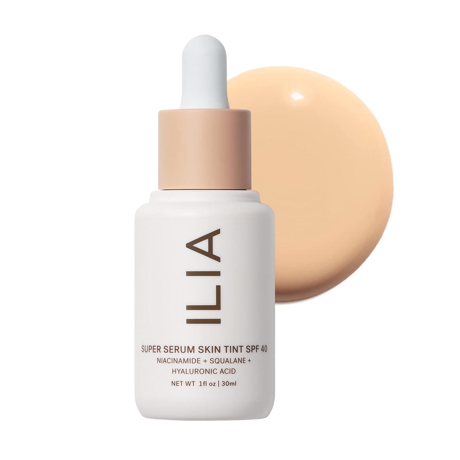 ILIA - TINTE DE PIEL SUPER SÉRUM FACIAL CONCENTRADO SPF 40 SIN COMEDOGÉNESIS, VEGANO, LIGERO PARA AYUDAR CONTRA LA LUZ AZUL, - 1