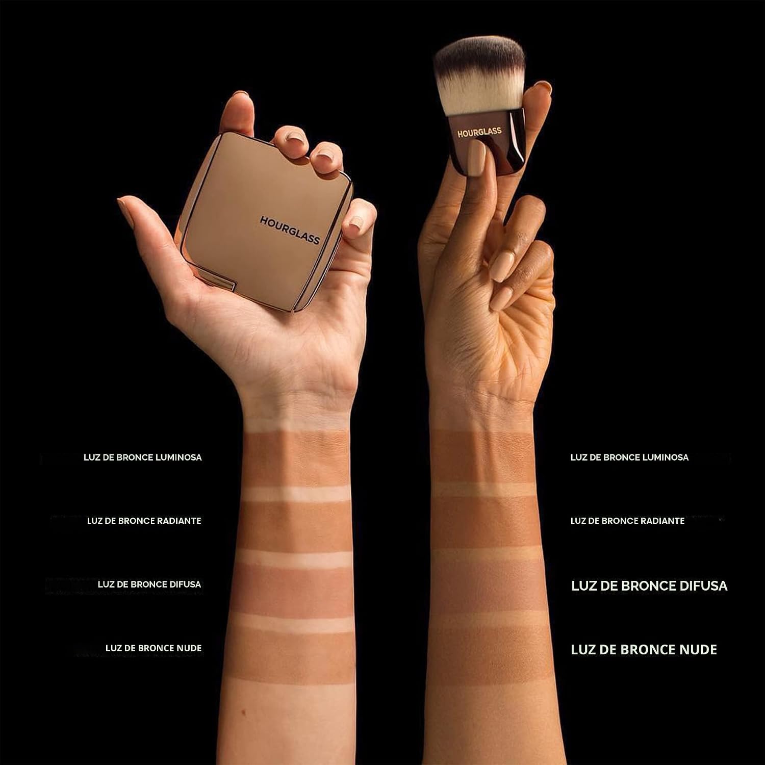 HOURGLASS AMBIENT LIGHTING BRONZER IN LUMINOUS BRONZE LIGHT. HIGHLIGHTING BRONZER PARA A NATURAL SUN-KISSED BRILLO GLOW - 4