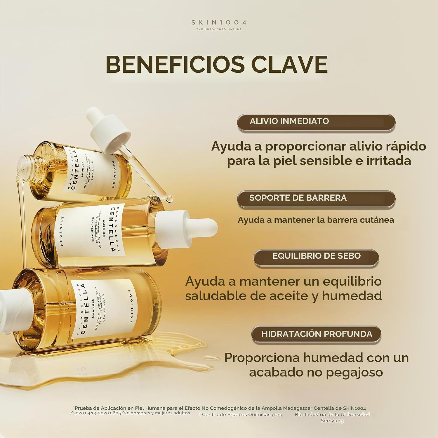 SKIN1004 MADAGASCAR CENTELLA AMPOULE 100ML, 3.38 FL.OZ, SUERO FACIAL COREANO CON CENTELLA ASIÁTICA, CUIDADO HIDRATANTE - 3
