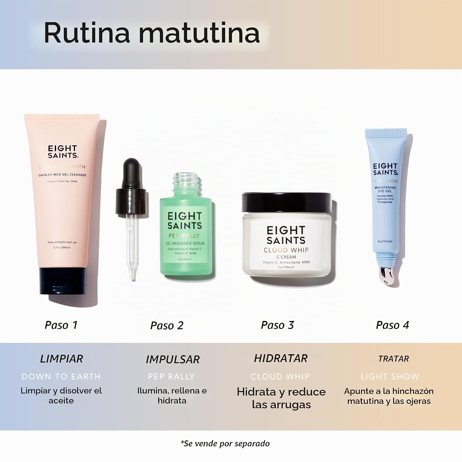 EIGHT SAINTS CUIDADO DE LA PIEL SUERO PURO DE ÁCIDO HIALURÓNICO PARA RELLENO FACIAL, SUERO FACIAL DE VITAMINA C NATURAL - 5