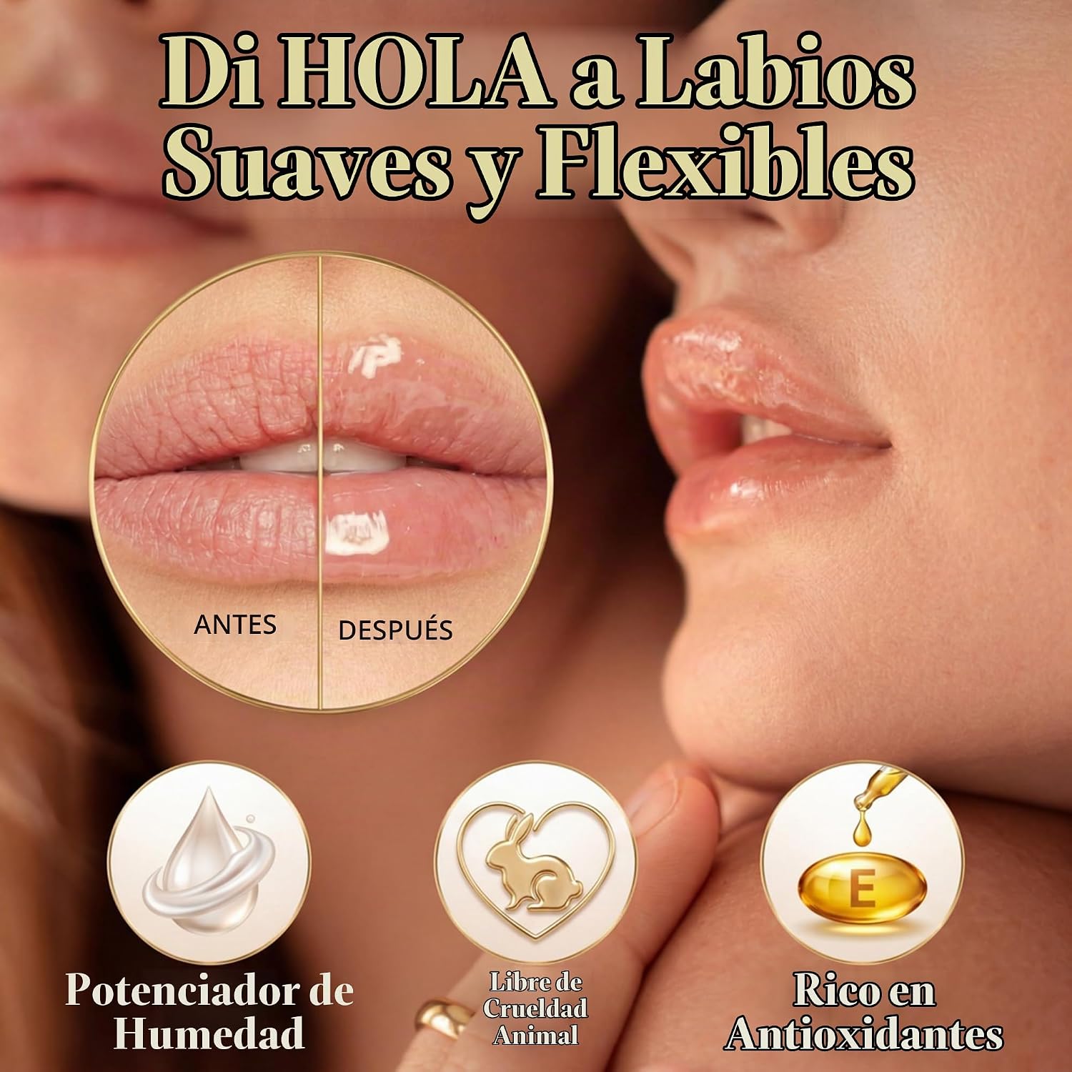 YUGLO MĂSCARA PARA DORMIR DE LABIOS SABOR MELOCOTĂN TRATAMIENTO LABIAL HIDRATANTE Y CALMANTE PARA LABIOS SECOS Y AGRIETADOS - 4