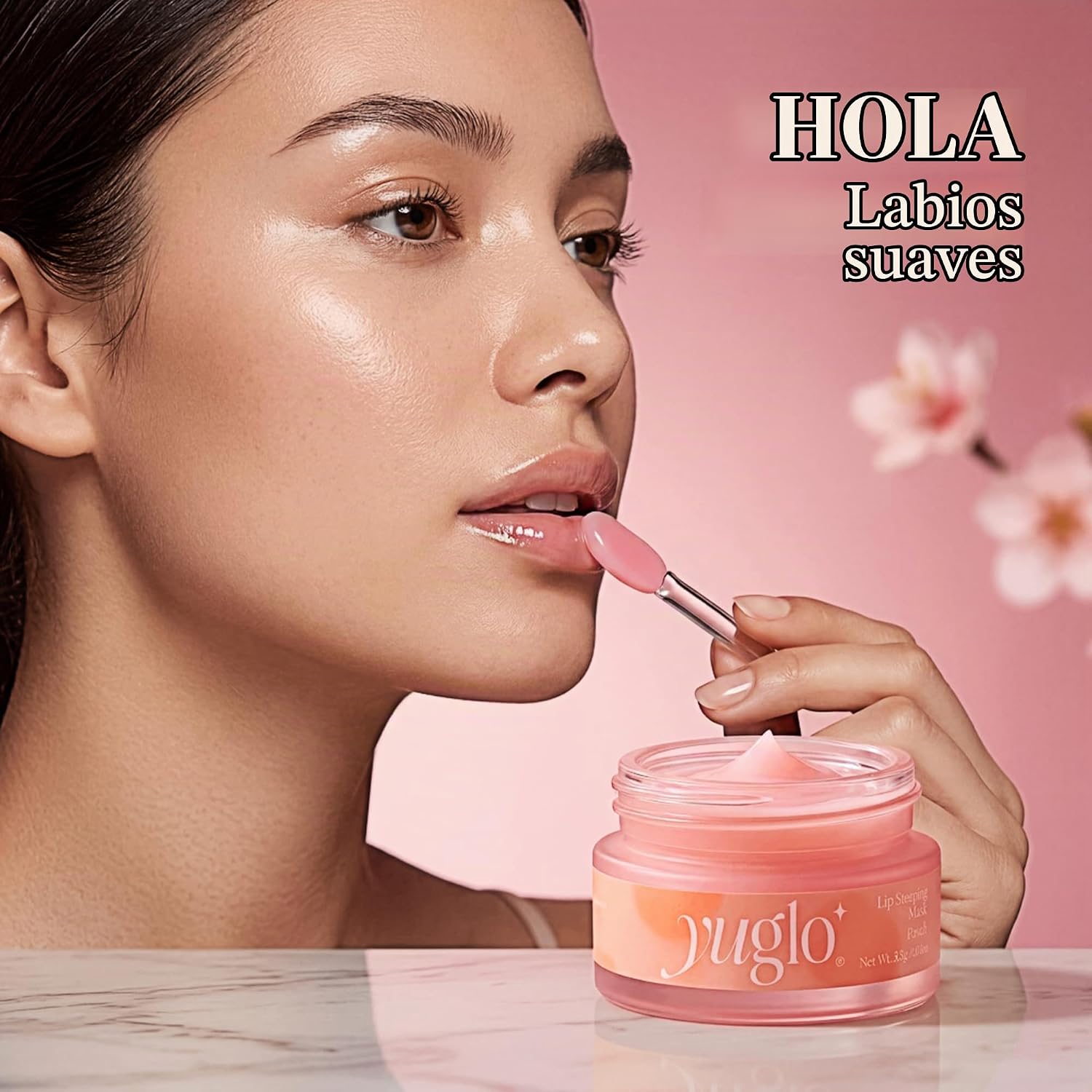 YUGLO MĂSCARA PARA DORMIR DE LABIOS SABOR MELOCOTĂN TRATAMIENTO LABIAL HIDRATANTE Y CALMANTE PARA LABIOS SECOS Y AGRIETADOS - 6