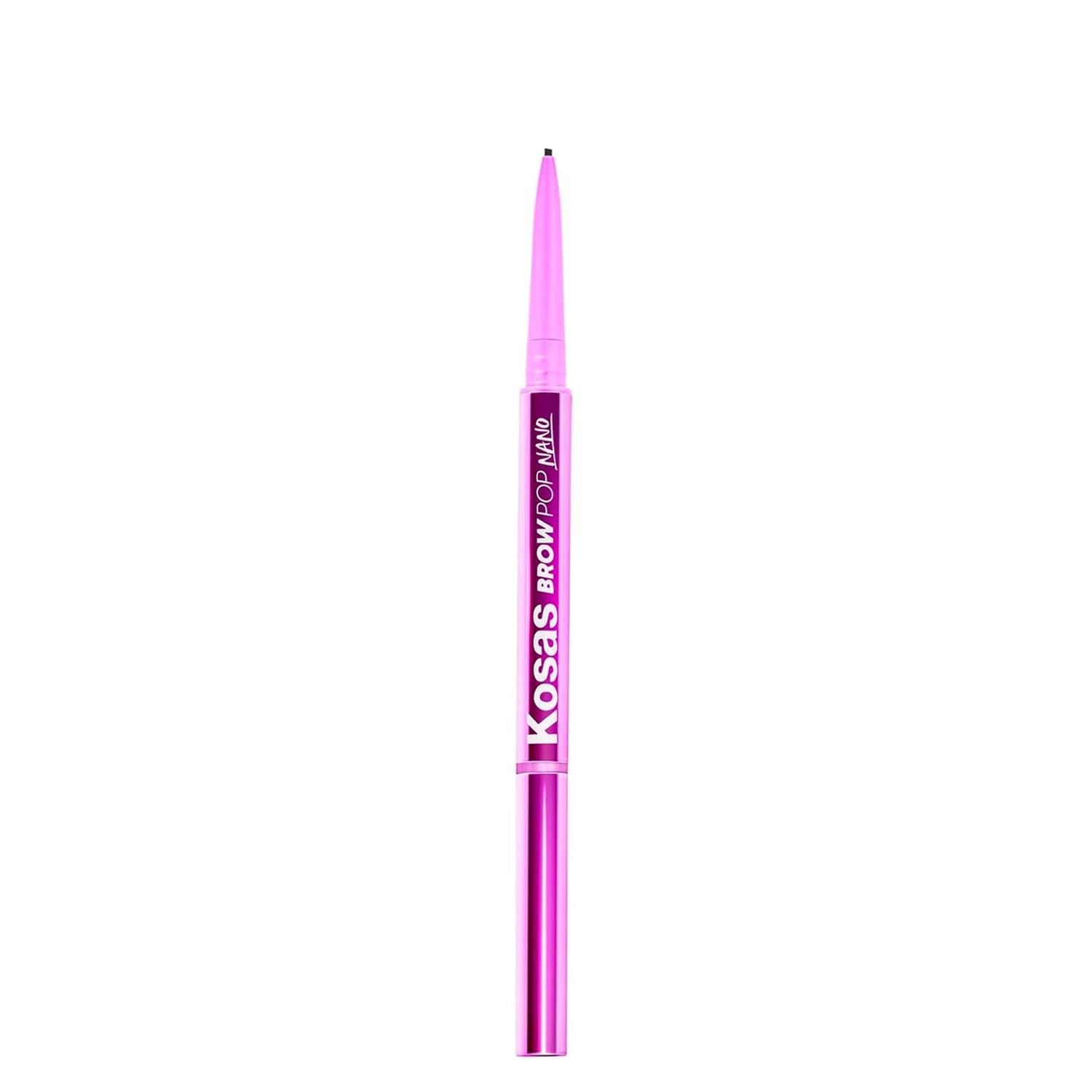 KOSAS BROW POP NANO ULTRA-FINE - LÁPIZ DE CEJAS DE 0.039 IN CON CARRETE, COLOR NEGRO - 1