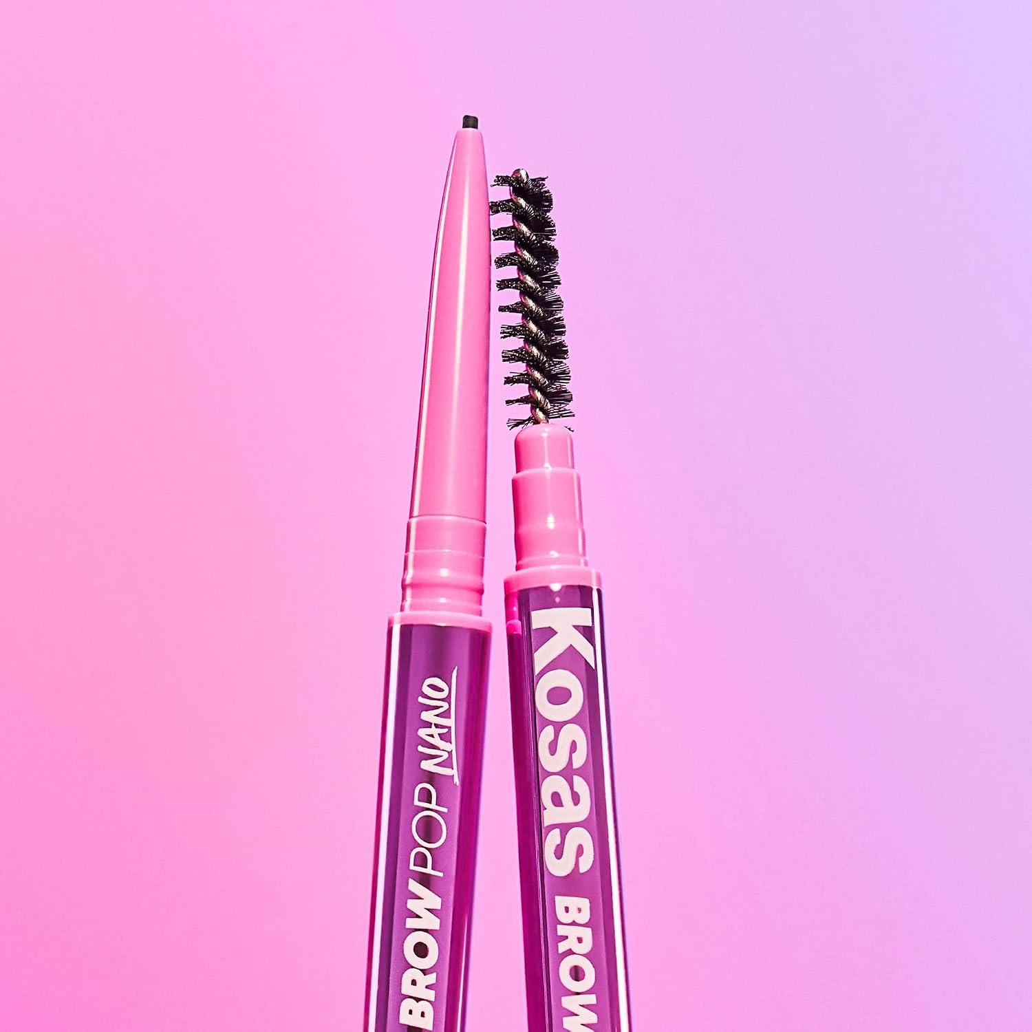KOSAS BROW POP NANO ULTRA-FINE - LÁPIZ DE CEJAS DE 0.039 IN CON CARRETE, COLOR NEGRO - 5