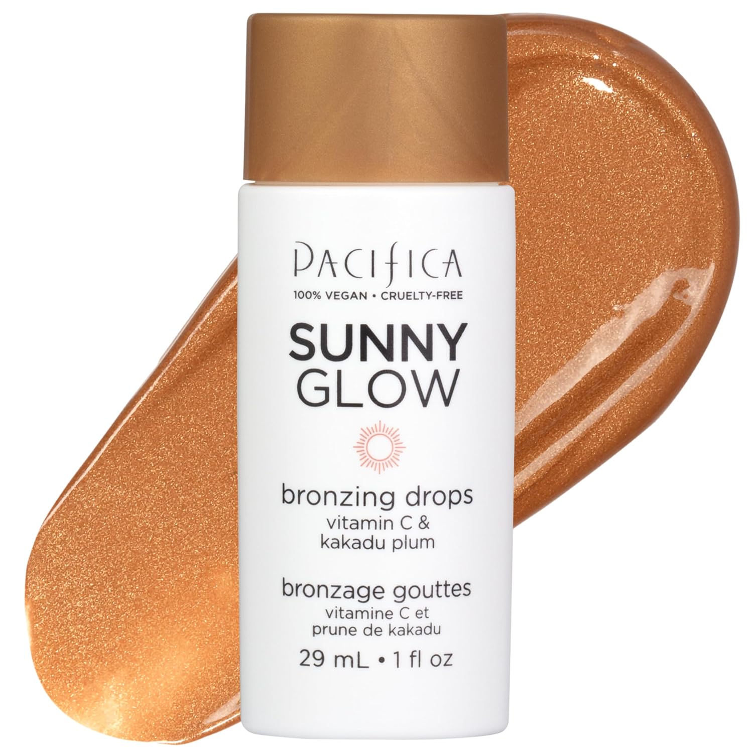 PACIFICA SUNNY BRILLO GLOW GOTAS LÍQUIDAS DE BRONCEADOR FACIAL - MAQUILLAJE FACIAL DE BRONCEADO PARA LA CARA Y LAS MEJILLAS - 1