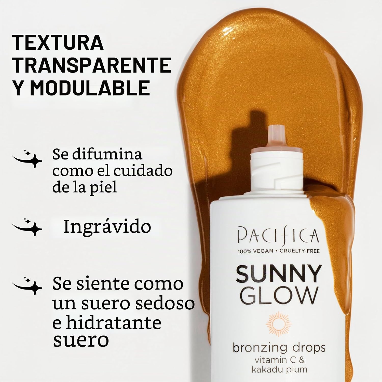 PACIFICA SUNNY BRILLO GLOW GOTAS LÍQUIDAS DE BRONCEADOR FACIAL - MAQUILLAJE FACIAL DE BRONCEADO PARA LA CARA Y LAS MEJILLAS - 4