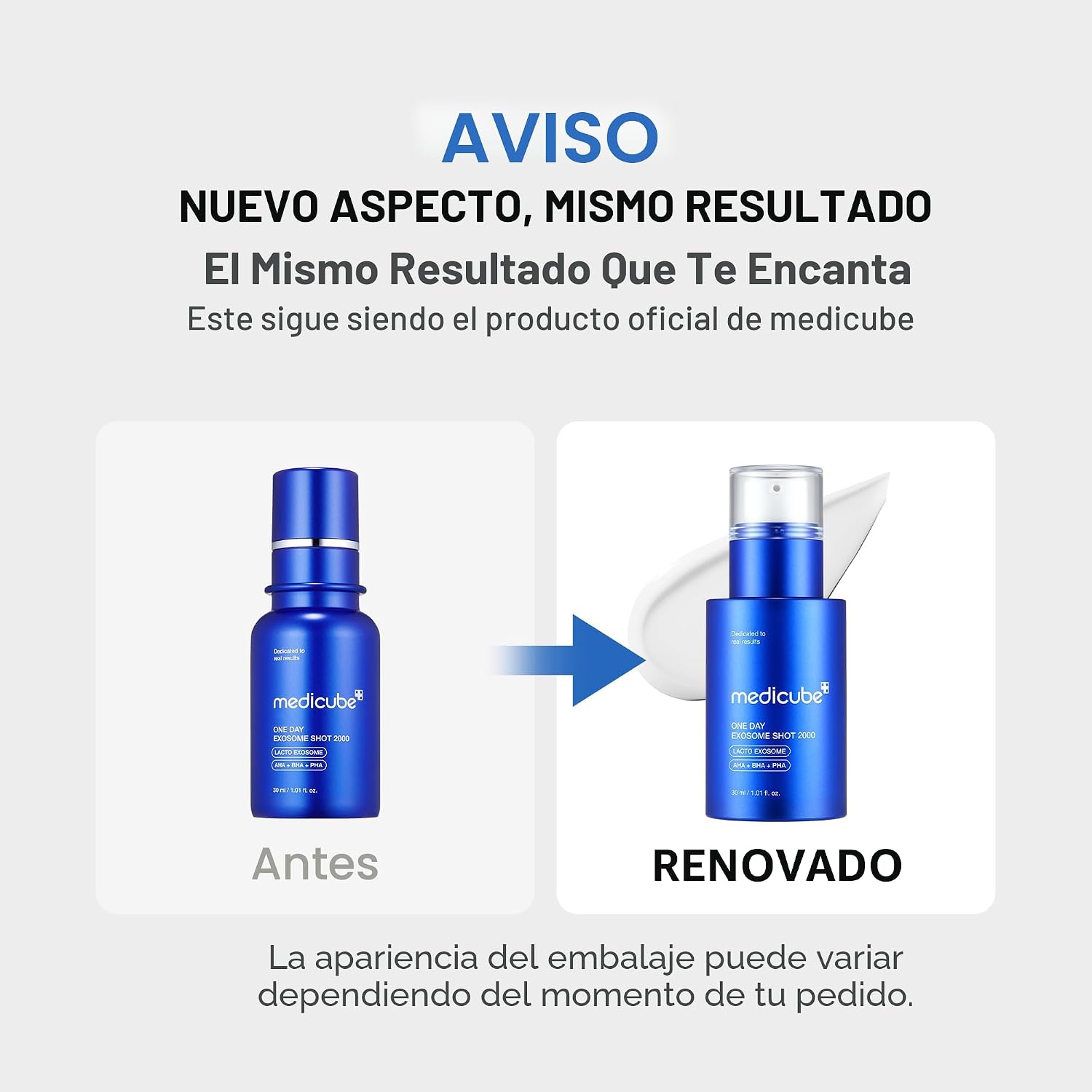 MEDICUBE ZERO EXOSOME SHOT 2,000 PPM ESPÍCULA SUERO FACIAL SUERO LÍQUIDO POTENCIADOR DE LA PIEL EXOSOMA, AHA BHA PHA CUIDADO - 2
