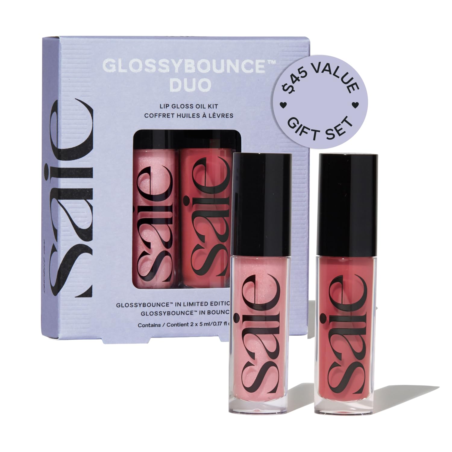 SAIE GLOSSYBOUNCE - ACEITE DE BRILLO LABIAL HIDRATANTE DE ALTO BRILLO - ACEITE LABIAL CON TINTE TRANSPARENTE CON ĂCIDO - 1