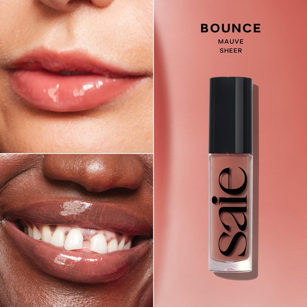 SAIE GLOSSYBOUNCE - ACEITE DE BRILLO LABIAL HIDRATANTE DE ALTO BRILLO - ACEITE LABIAL CON TINTE TRANSPARENTE CON ĂCIDO - 2