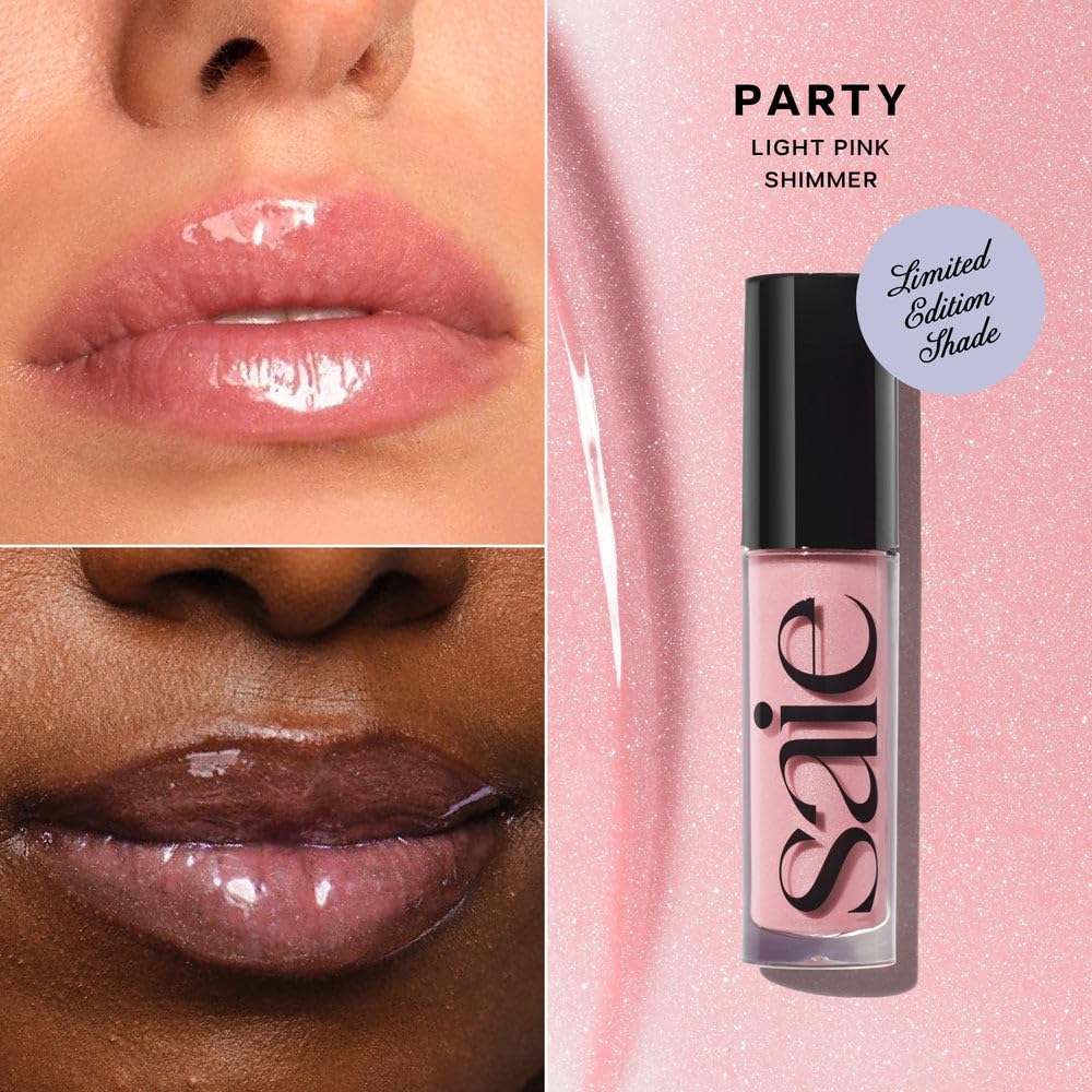 SAIE GLOSSYBOUNCE - ACEITE DE BRILLO LABIAL HIDRATANTE DE ALTO BRILLO - ACEITE LABIAL CON TINTE TRANSPARENTE CON ĂCIDO - 3