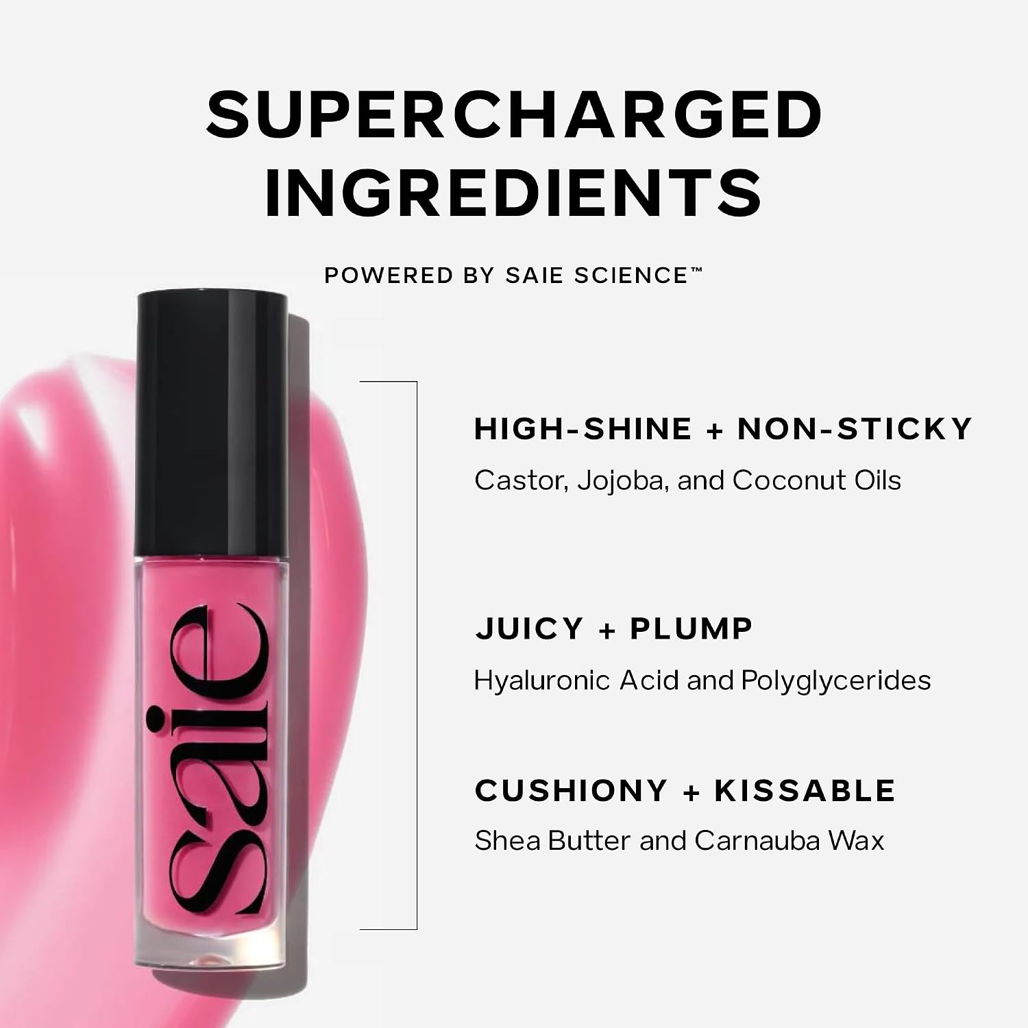 SAIE GLOSSYBOUNCE - ACEITE DE BRILLO LABIAL HIDRATANTE DE ALTO BRILLO - ACEITE LABIAL CON TINTE TRANSPARENTE CON ĂCIDO - 6