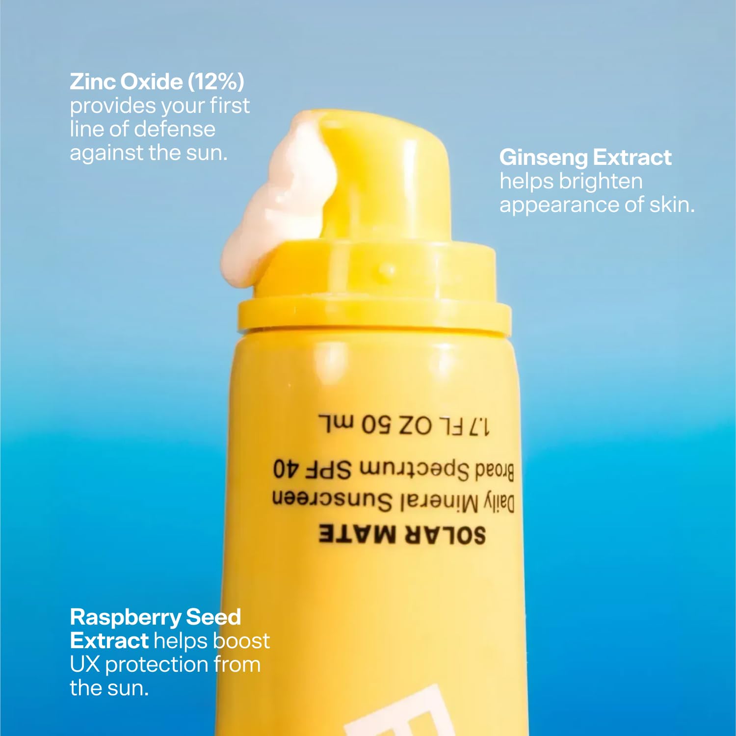 BUBBLE CUIDADO DE LA PIEL SOLAR MATE MINERAL - PROTECTOR SOLAR FACIAL DE AMPLIO ESPECTRO SPF 40 - PROTECTOR SOLAR DE ÓXIDO - 2