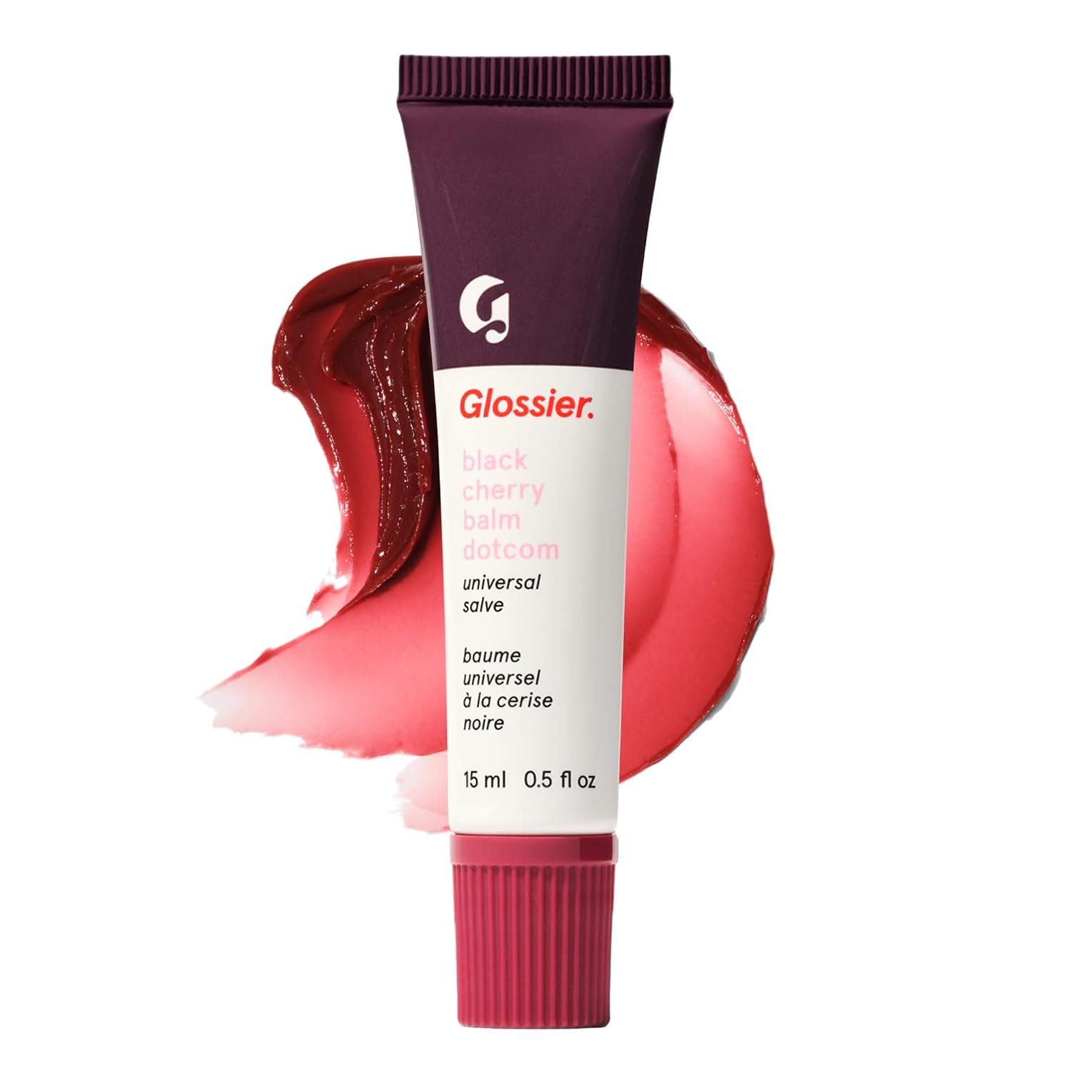 GLOSSIER BALM DOTCOM - BĂLSAMO LABIAL Y BĂLSAMO UNIVERSAL, TINTE NEGRO CEREZA BURDEOS - 1