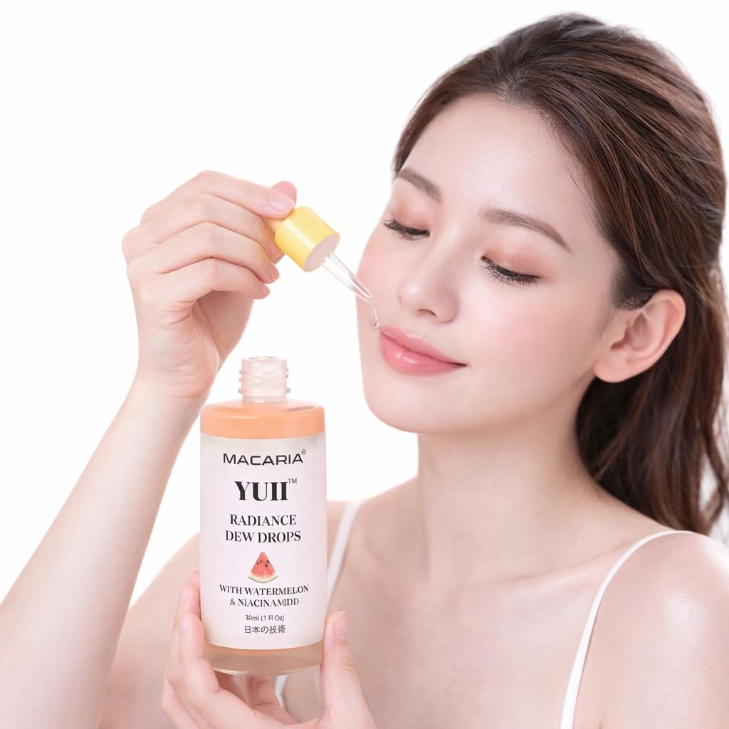 YUII DEW DROPS WATERMELON BRILLO GLOW NIACINAMIDE DEW DROPS - SUERO FACIAL - PRIMER DE MAQUILLAJE DE VIAJE E ILUMINADOR - 2