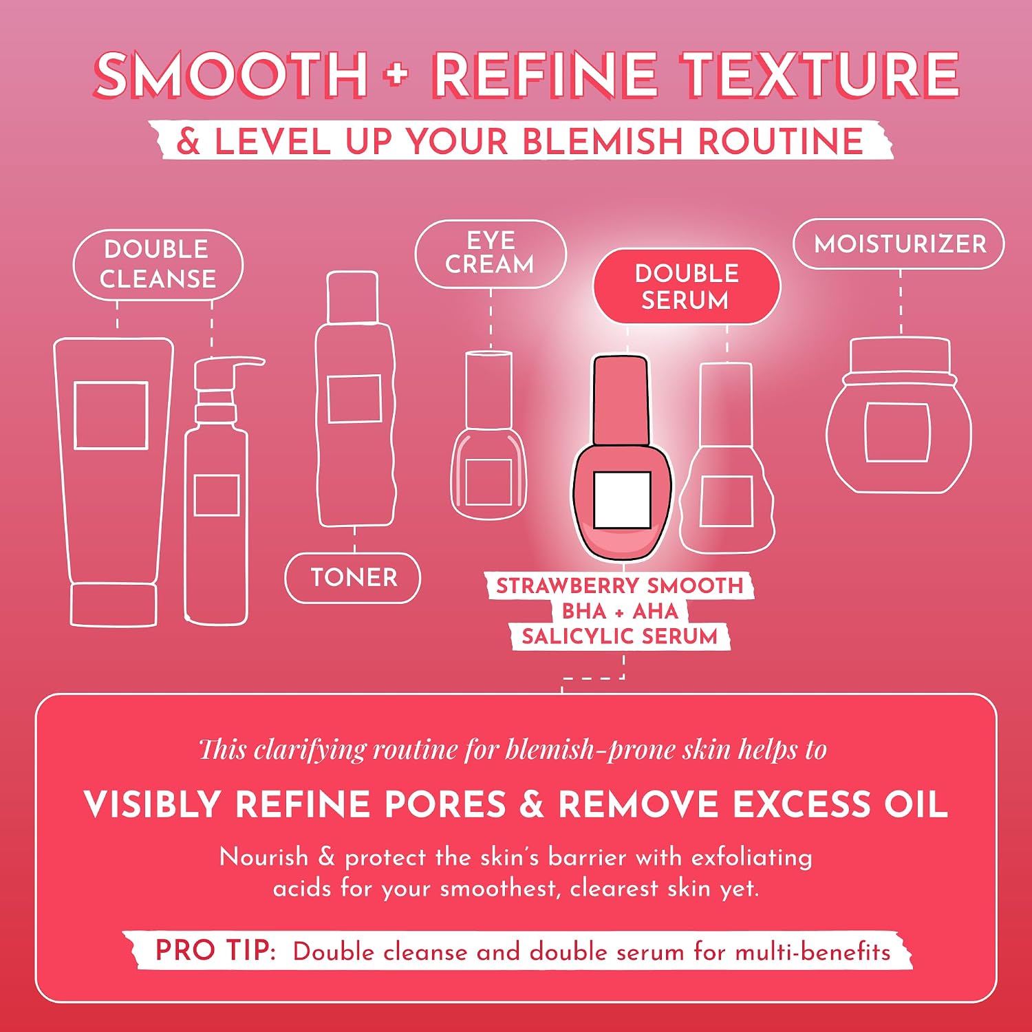 BRILLO GLOW RECIPE SUERO DE ÁCIDO SALICÍLICO DE FRESA, SUERO COREANO PARA ACNÉ BHA PARA IMPERFECCIONES, SUERO FACIAL - 6
