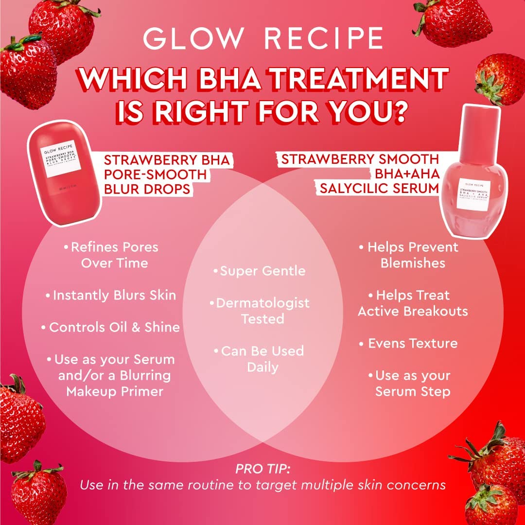 BRILLO GLOW RECIPE SUERO DE ÁCIDO SALICÍLICO DE FRESA, SUERO COREANO PARA ACNÉ BHA PARA IMPERFECCIONES, SUERO FACIAL - 7