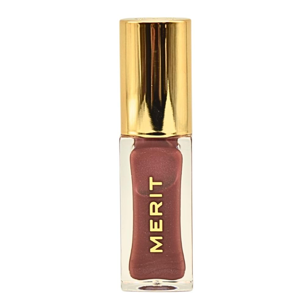 MERIT SHADE SLICK - ACEITE DE LABIOS TINTADO HIDRATANTE - JUEGO DOBLE DE COLOR MALVA BRILLO LABIAL VEGANO CON ACEITES - 1