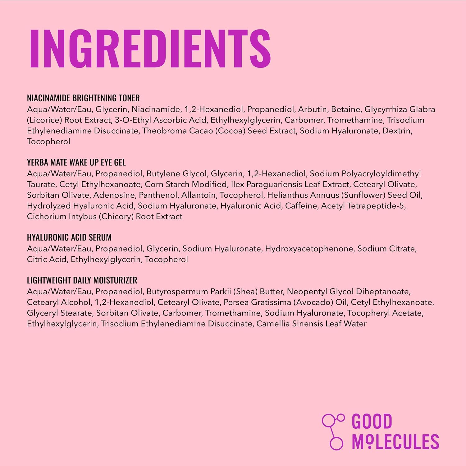 GOOD MOLECULES THE DAILY ESSENTIALS KIT DE MAQUILLAJE SET, KIT DE MAQUILLAJE DE CUIDADO DE LA PIEL DE 4 PASOS, 4 MINIS - 5