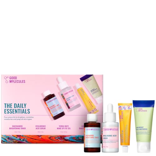 GOOD MOLECULES THE DAILY ESSENTIALS KIT DE MAQUILLAJE SET, KIT DE MAQUILLAJE DE CUIDADO DE LA PIEL DE 4 PASOS, 4 MINIS - 7