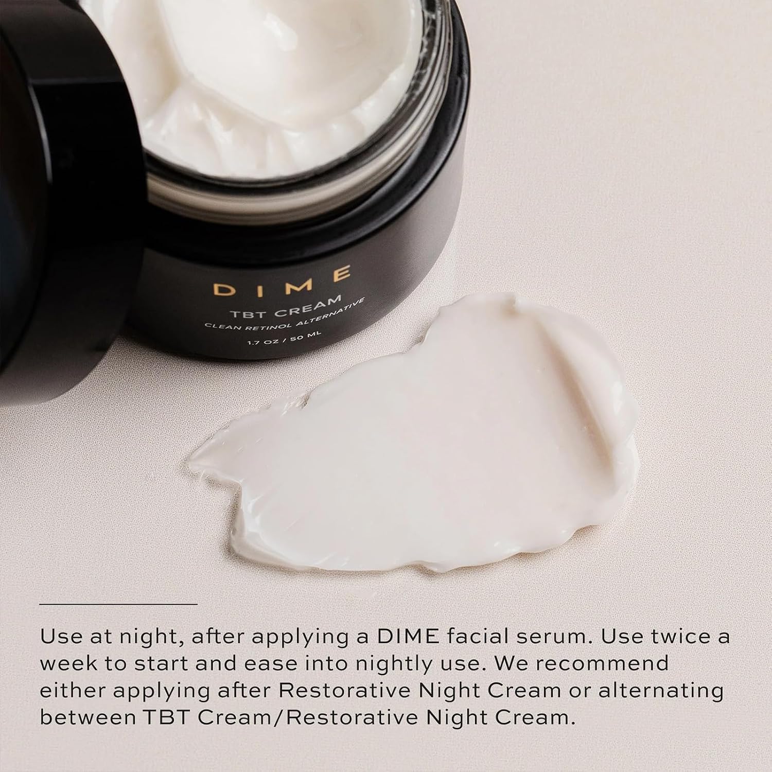 DIME BEAUTY TBT CREMA - CREMA DE NOCHE ANTIARRUGAS, 1.7 OZ - 6