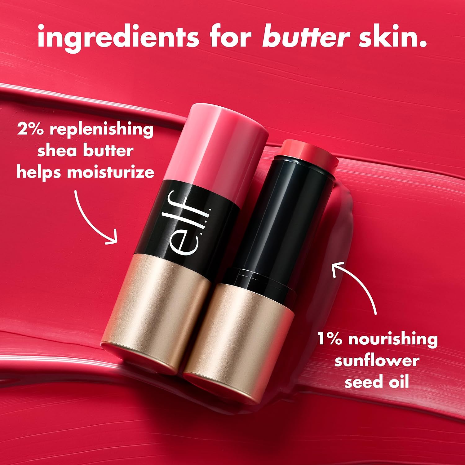 E.L.F. SOFT GLAM CREMA RUBOR MAQUILLAJE STICK, RUBOR CREMA PARA CONSTRUIR PARA UN ACABADO NATURAL Y SATINADO, FABRICADO - 3