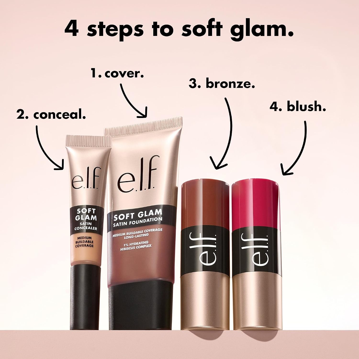 E.L.F. SOFT GLAM CREMA RUBOR MAQUILLAJE STICK, RUBOR CREMA PARA CONSTRUIR PARA UN ACABADO NATURAL Y SATINADO, FABRICADO - 6