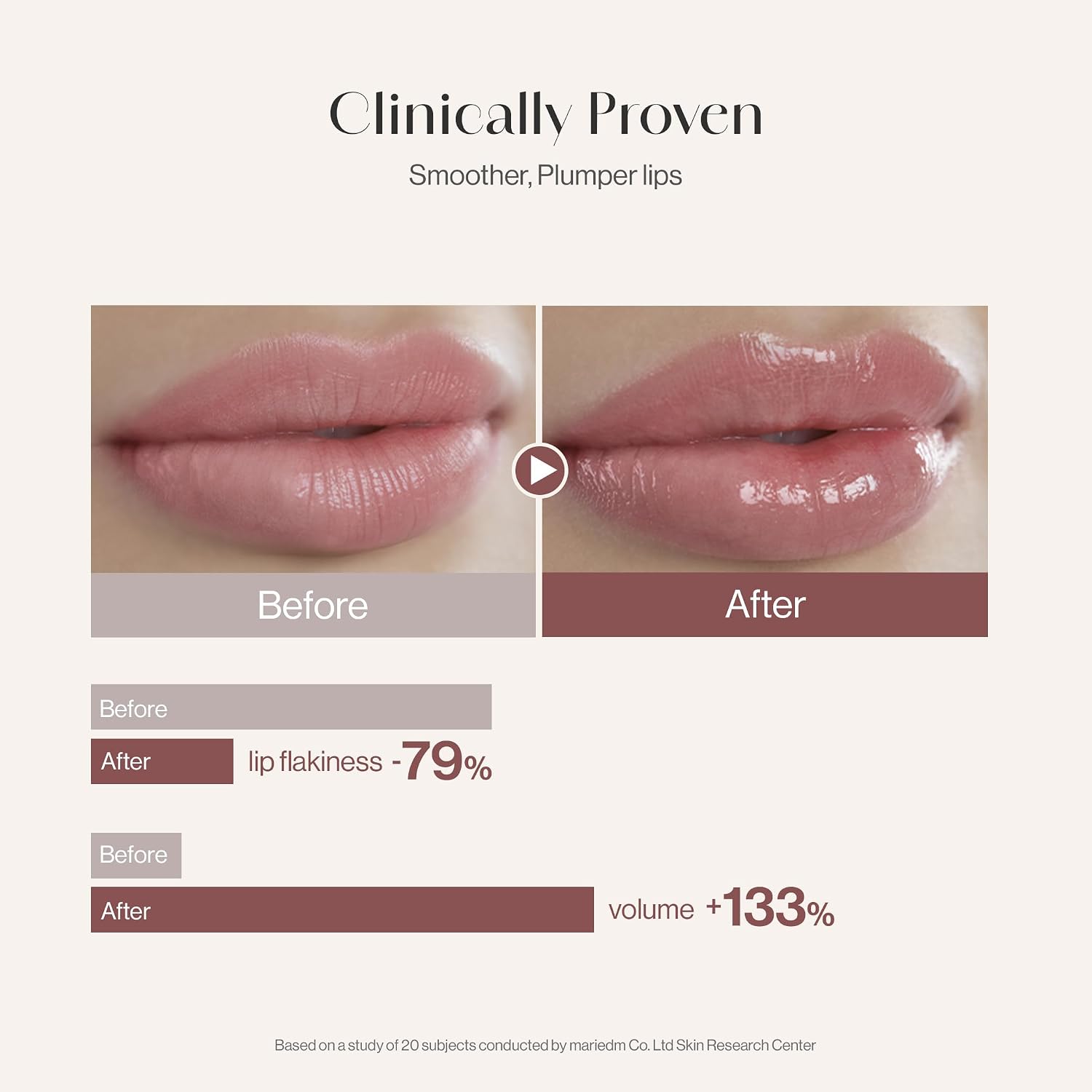 BEIGIC BĂLSAMO LABIAL VOLUMINIZADOR DE POLIETILENO Y MĂSCARA CUIDADO DE LABIOS VEGANO DURANTE LA NOCHE, REDUCE LAS LĂNEAS - 4