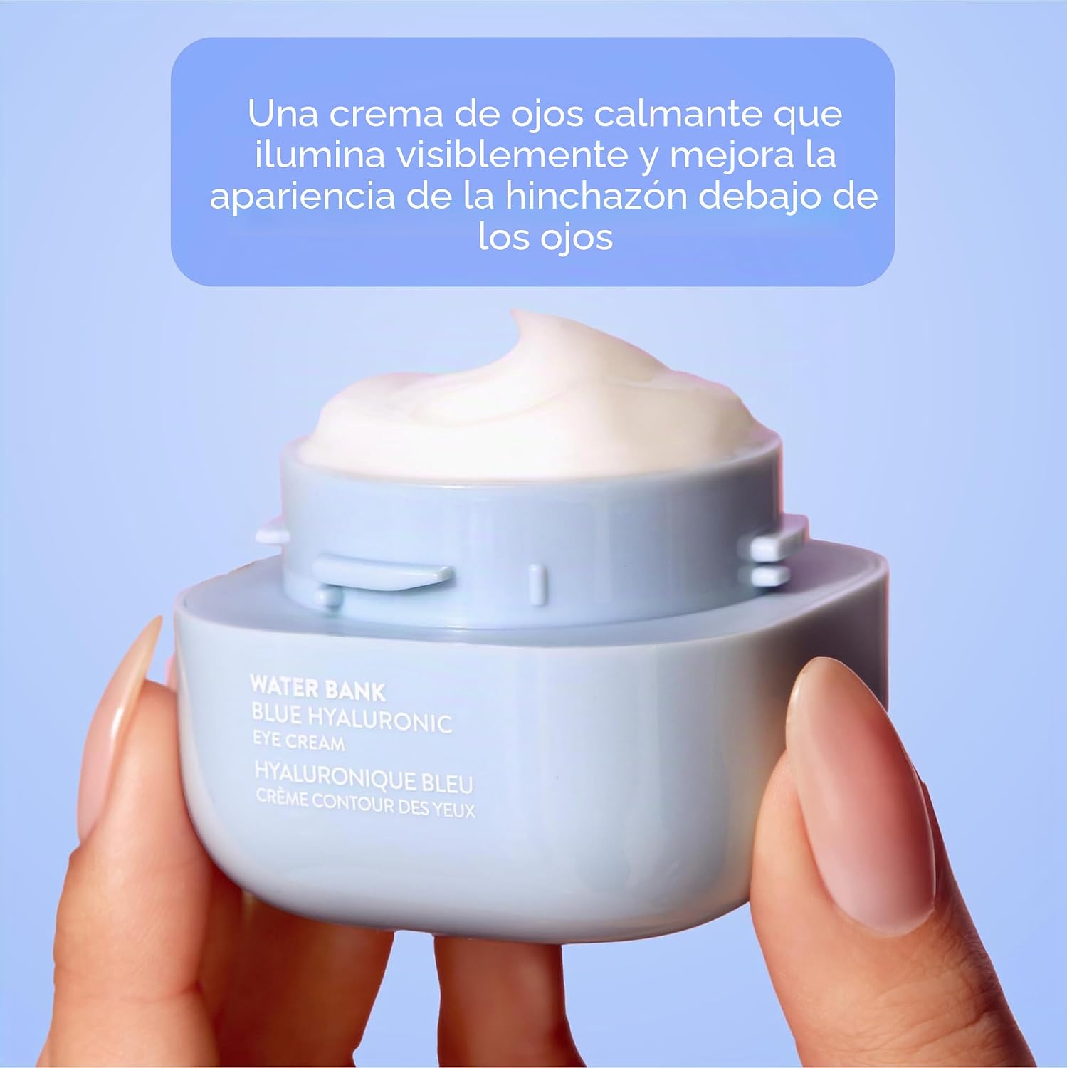 LANEIGE WATER BANK BLUE HYALURONIC EYE CREMA: TRATAMIENTO HIDRATANTE PARA LOS OJOS CON NIACINAMIDA Y CAFEÍNA PARA ILUMINAR, - 4