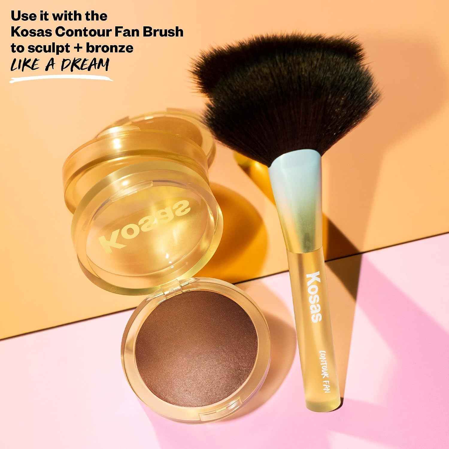 KOSAS SUN SHOW GLOWY WARMTH BAKED BRONZER - POLVO CONTORNEADOR PARA PÓMULOS, NARIZ Y MANDÍBULA, ENRIQUECIDO CON ÁCIDOS - 5