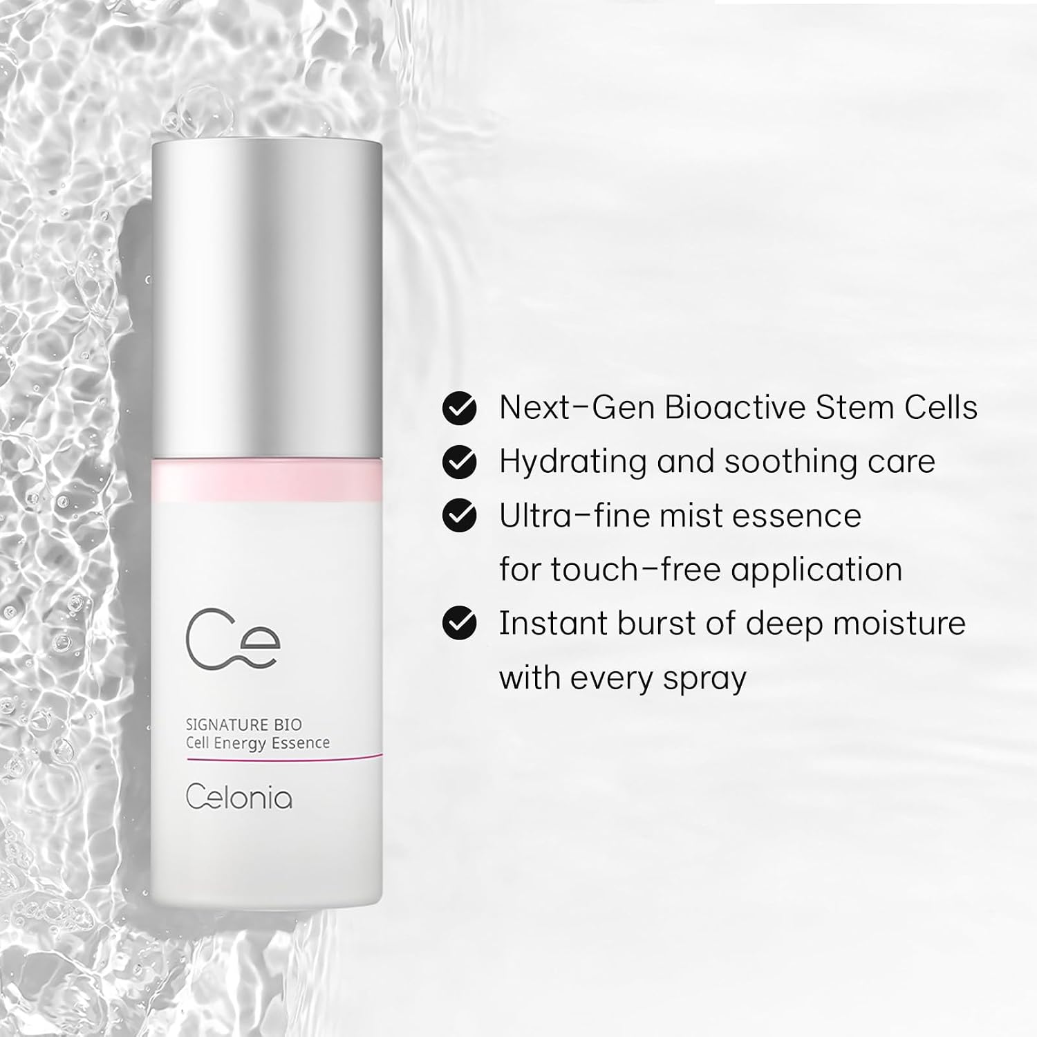 CELONIA SIGNATURE BIO ENERGY ESENCIA FACIAL FACE MIST, CUIDADO DE LA PIEL COREANO DE LUJO CON CÉLULAS MADRE - 2