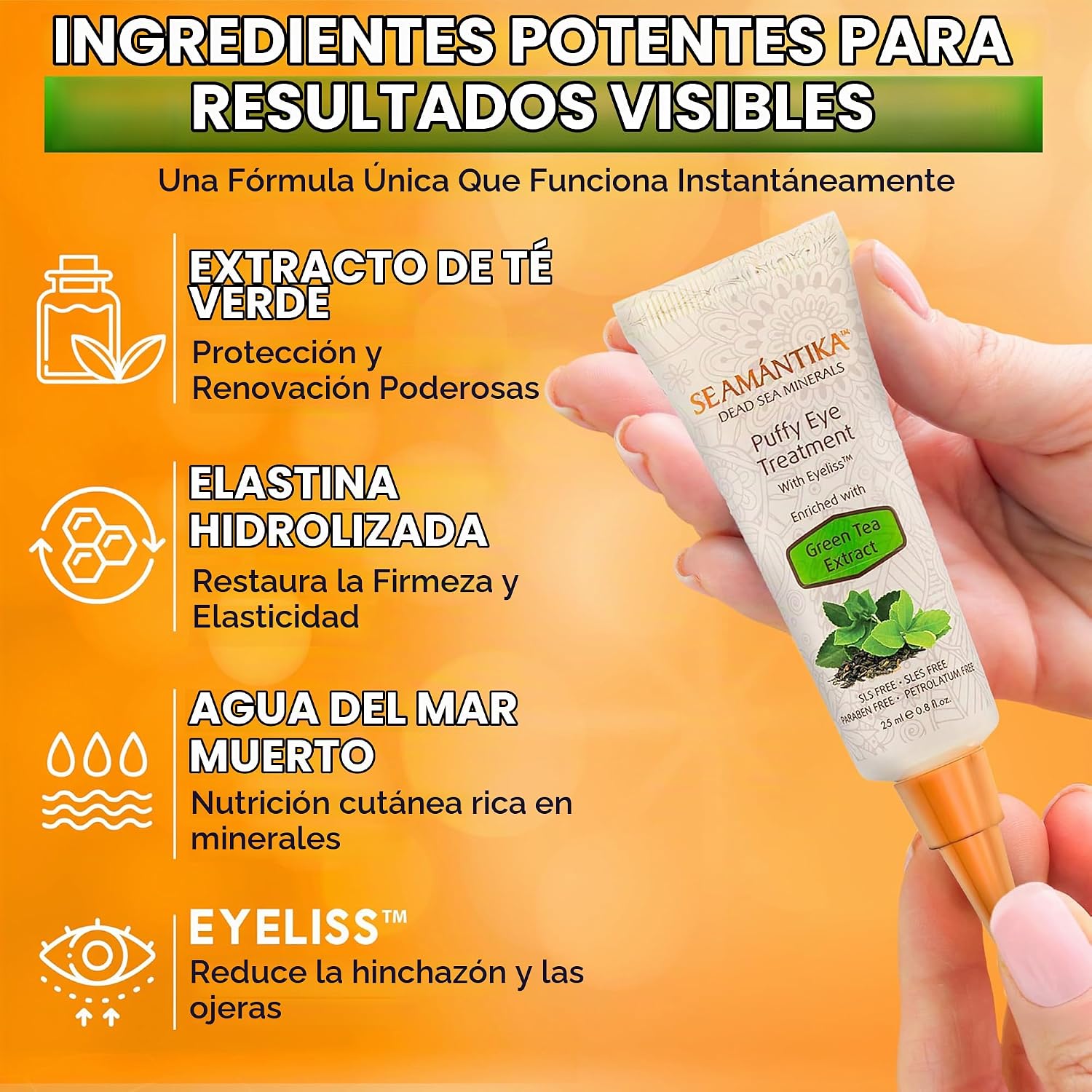 TRATAMIENTO PARA OJOS HINCHADOS RESULTADOS INSTANTÁNEOS ELIMINA NATURALMENTE ARRUGAS, HINCHAZÓN, OJERAS Y BOLSAS EN MINUTOS - 2