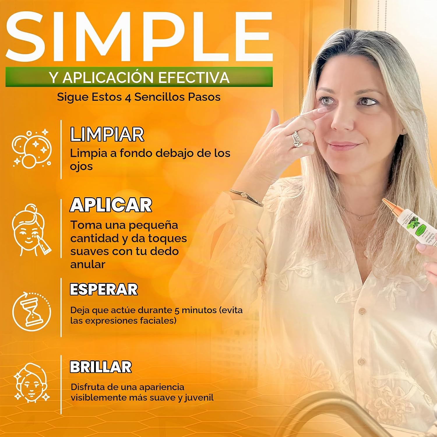 TRATAMIENTO PARA OJOS HINCHADOS RESULTADOS INSTANTÁNEOS ELIMINA NATURALMENTE ARRUGAS, HINCHAZÓN, OJERAS Y BOLSAS EN MINUTOS - 5